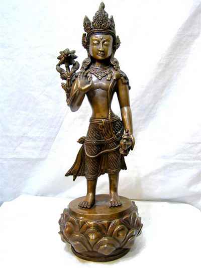 Padmapani Lokeshvara Statue, [chocolate Oxidized], [sold]