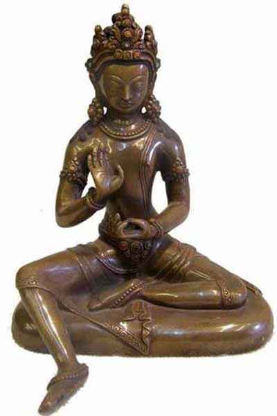 Bodhisattva Statue, [chocolate Oxidized], [sold]