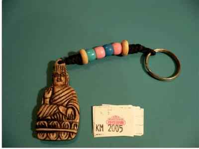 Yak Bone Design Keyring, Handmade In Nepal