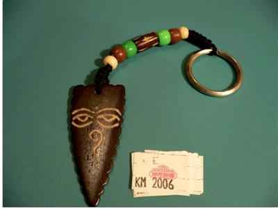 Yak Bone Design Keyring, Handmade In Nepal