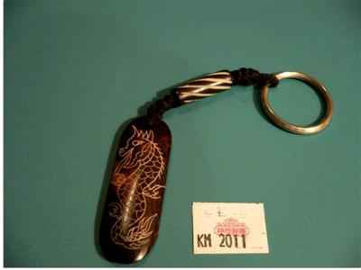 Yak Bone Design Keyring, Handmade In Nepal