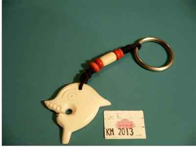 Yak Bone Design Keyring, Handmade In Nepal