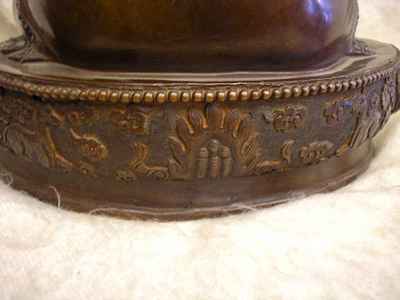 Shakyamuni Buddha Statue, [chocolate Oxidized], [old Post], [remakable]