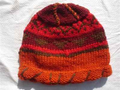Woolen Caps [hand Knitted], [fleece Lining]