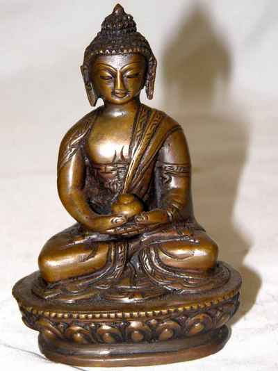 Amitabha Buddha Statue, [chocolate Oxidized], [sold]