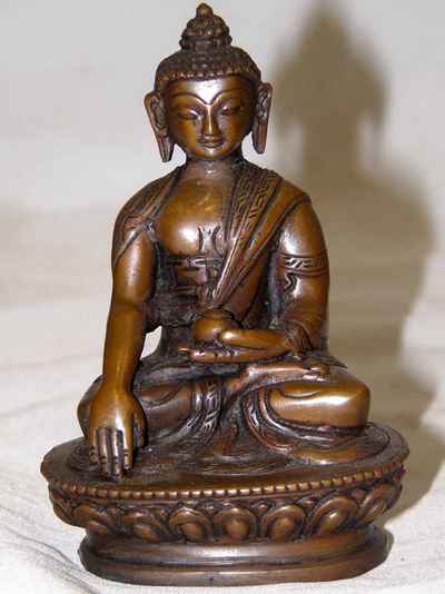 Shakyamuni Buddha Statue, [chocolate Oxidized], [sold]
