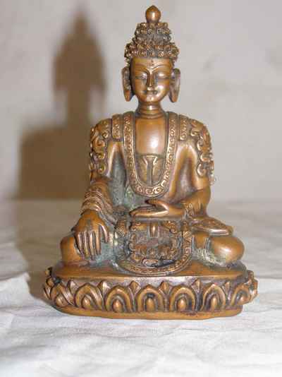 Shakyamuni Buddha Statue, [chocolate Oxidized], [sold]