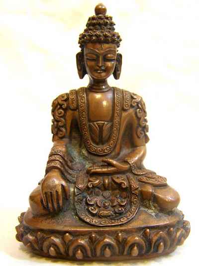 Shakyamuni Buddha Statue, [chocolate Oxidized], [sold]
