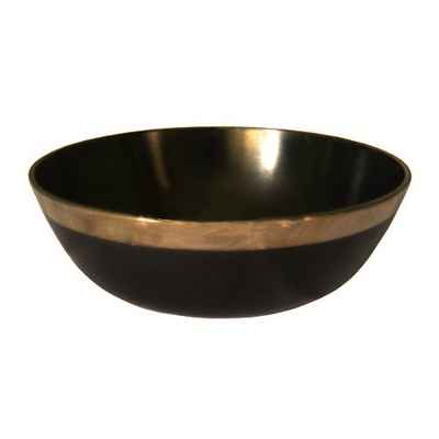 Glossy - Flat Black Painted Singing Bowl, [select Accessories]