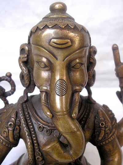 Ganesh Statue, [chocolate Oxidized], [sold]