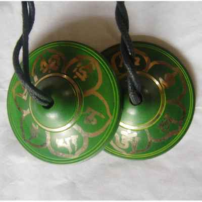 Tingsha - Tinny Om Design Green