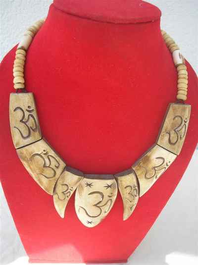 Bone Design Yak Bone Yak Bone Necklace, Handmade In Nepal, Handmade In Nepal