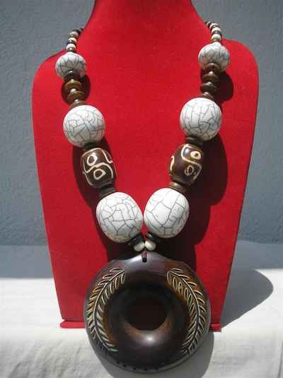 Bone Design Yak Bone Yak Bone Necklace, Handmade In Nepal, Handmade In Nepal