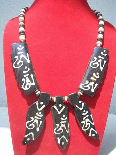 Bone Design Yak Bone Yak Bone Necklace, Handmade In Nepal, Handmade In Nepal