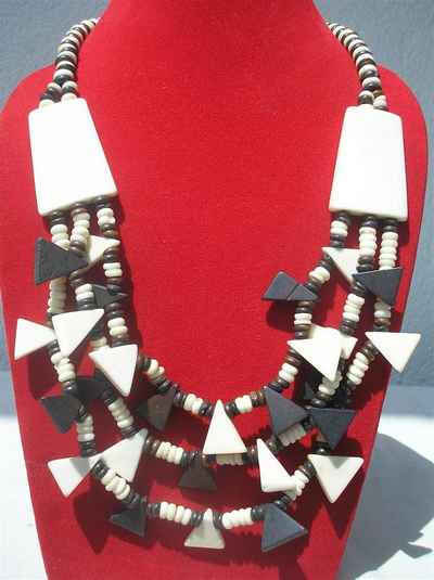 Bone Design Yak Bone Necklace, Handmade In Nepal