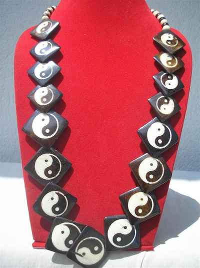 Bone Design Yak Bone Necklace, Handmade In Nepal