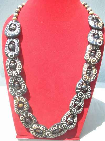 Bone Design Yak Bone Necklace, Handmade In Nepal