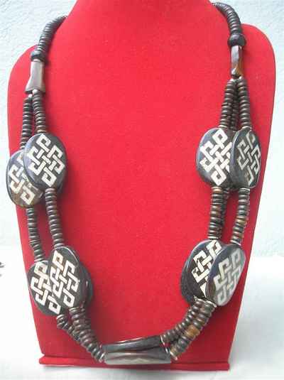 Bone Design Yak Bone Necklace, Handmade In Nepal