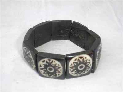Madala Design Yak Bone Bracelet, Handmade In Nepal