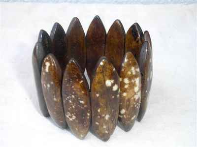 Ovel Design Yak Bone Bracelet, Handmade In Nepal