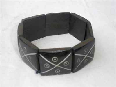 Cross Design Yak Bone Bracelet, Handmade In Nepal