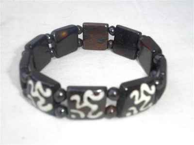 Om Design Yak Bone Bracelet, Handmade In Nepal