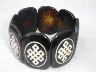 Endles Knot Yak Bone Bracelet, Handmade In Nepal
