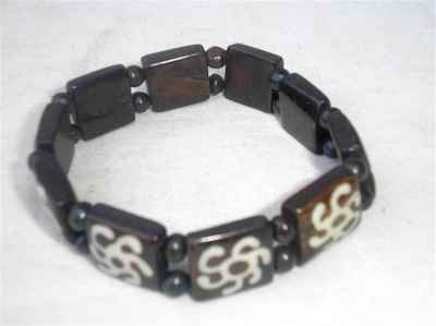 Om Design Yak Bone Bracelet, Handmade In Nepal
