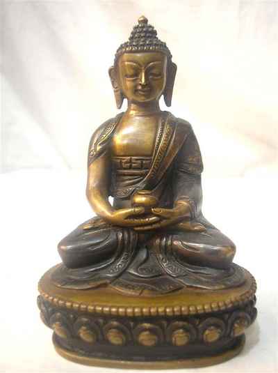Amitabha Buddha Statue, [chocolate Oxidized], [sold]