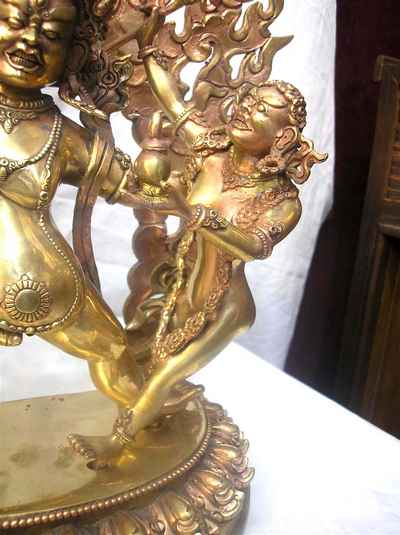 Mahakala With Consort, [shakti], Yab-yum Statue, [gossy], [sold]