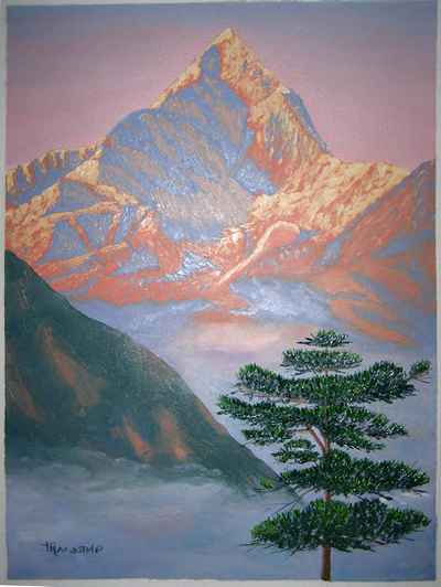 Mount Everest Oil Painting