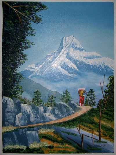 Mount Everest Oil Painting