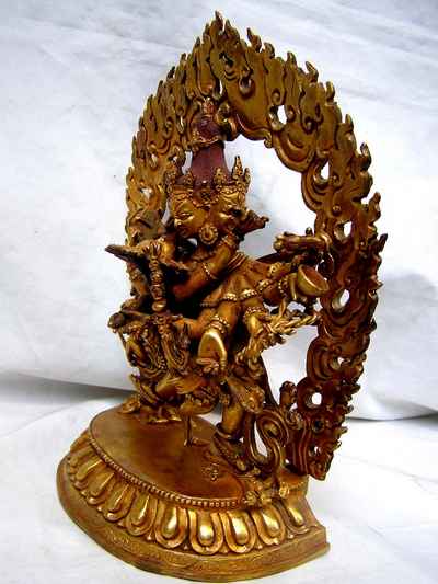 Chakrasamvara - Heruka Statue Full Fire Gold Plated