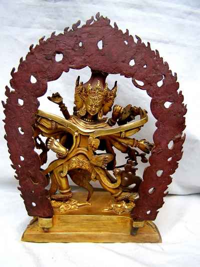 Chakrasamvara - Heruka Statue Full Fire Gold Plated