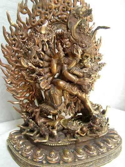Buddhist Statue Of Yamantaka Vajrabhairava- Heruka, [old Post], [remakable]