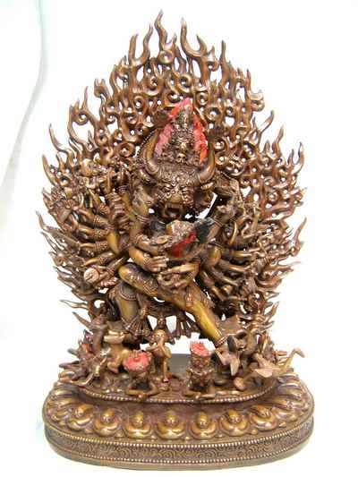 Buddhist Statue Of Yamantaka Vajrabhairava- Heruka, [old Post], [remakable]