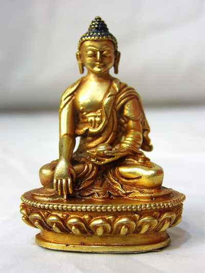 Shakyamuni Buddha Statue, [full Gold Plated], [old Post], [remakable]