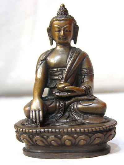 Shakyamuni Buddha Statue, [chocolate Oxidize], [old Post], [remakable]