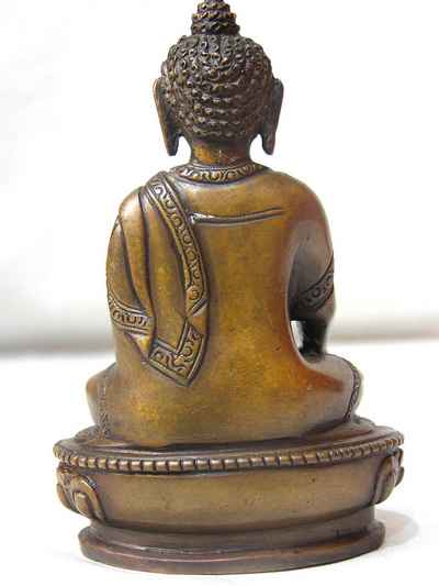 Shakyamuni Buddha Statue, [chocolate Oxidize], [old Post], [remakable]