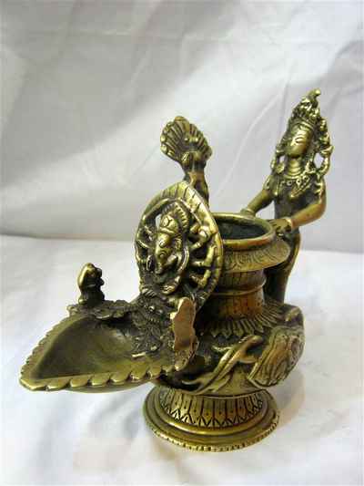 Ganesh Sukunda [oil Lamp], [old Post], [remakable]