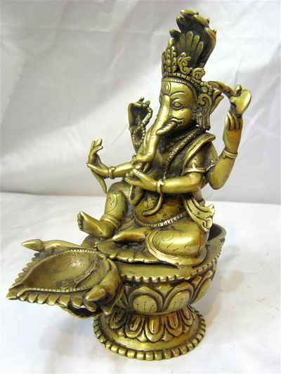 Ganesh Sukunda [oil Lamp], [old Post], [remakable]