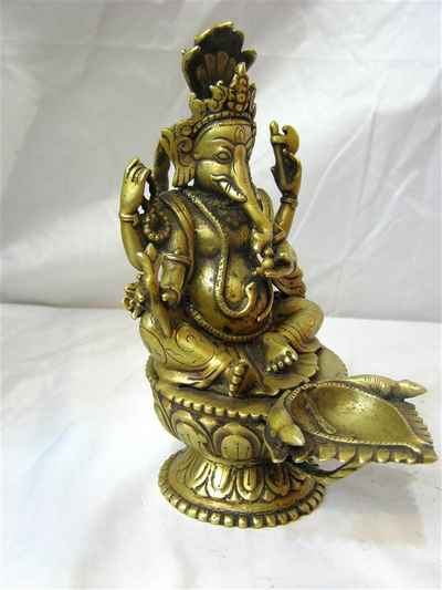 Ganesh Sukunda [oil Lamp], [old Post], [remakable]