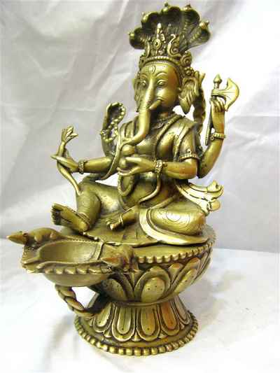 Ganesh Sukunda [oil Lamp], [old Post], [remakable]