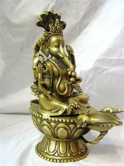 Ganesh Sukunda [oil Lamp], [old Post], [remakable]