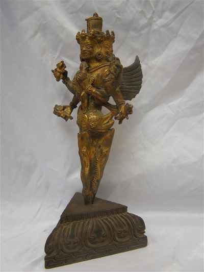 Vajrakilaya - Dorje Phurba Statue, [full Gold Plated], [antique Finishing], [sold]