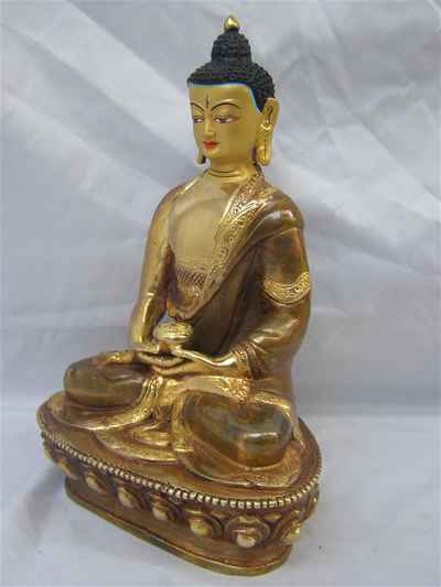 [best Price], Amitabha Buddha Statue, [partly Gold Plated], [painted Face], For A Gift, Altars And Buddhist Ritual