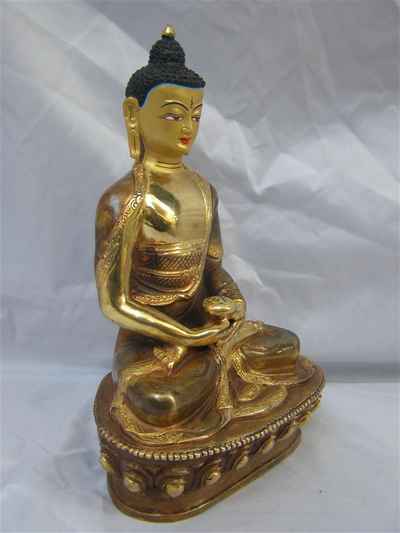 [best Price], Amitabha Buddha Statue, [partly Gold Plated], [painted Face], For A Gift, Altars And Buddhist Ritual