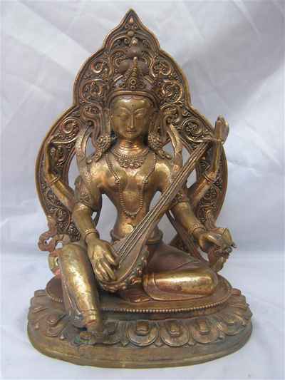 Saraswati Statue, [glossy], [old Post], [remakable]