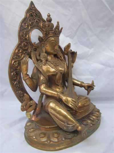 Saraswati Statue, [glossy], [old Post], [remakable]