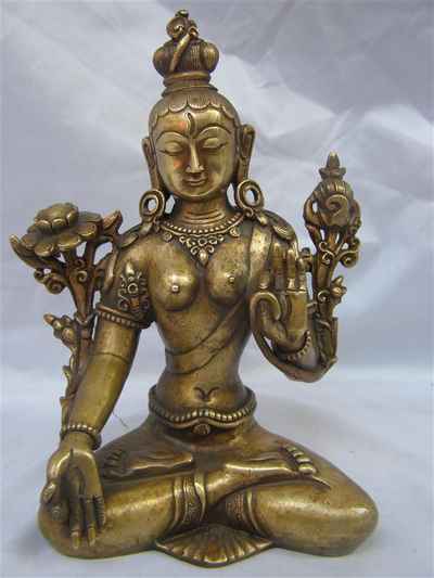 White Tara Statue, [bronze Finishing], [master Quality], [rare Find], [sold]